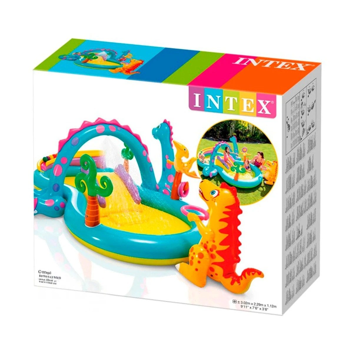 ZONA INFANTIL INTEX 57135NP 333X229X112 CM DINOSAURIO PARA JUEGOS RECREATIVOS Y+REGALO STICKER - 3