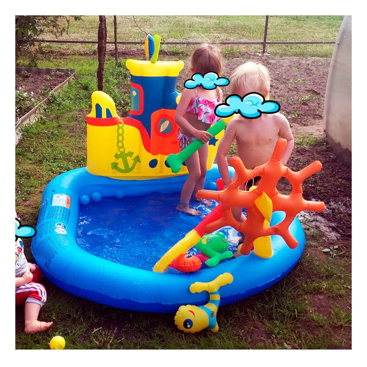 CENTRO INFLABLE REMOLCADOR MOD. 52211 147X147 X 122 CM BESTWAY PARA NIÑOS Y+REGALO STICKER - 5