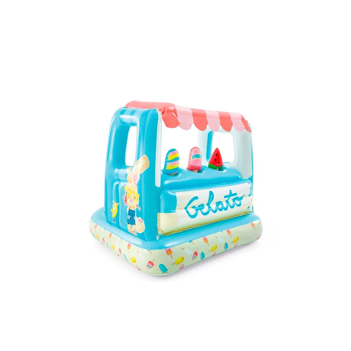 DIVERSIÓN INFLABLE HELADERÍA CON 3 HELADOS MOD.48672NP 102X127X99 CM INTEX Y+PAPEL REGALO - 1