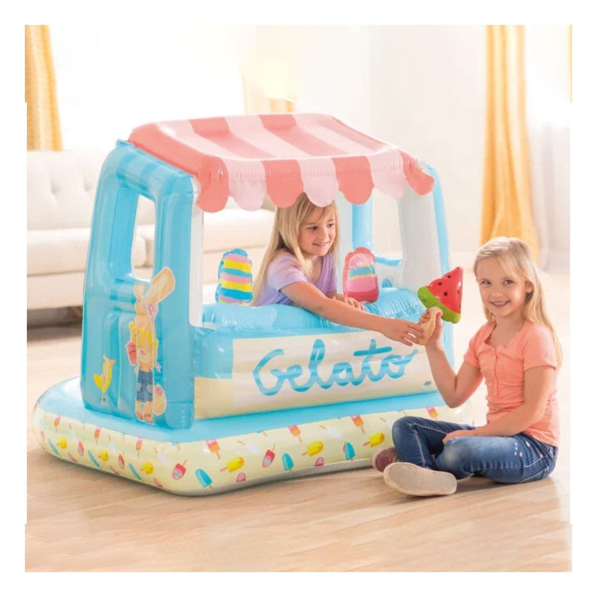DIVERSIÓN INFLABLE HELADERÍA CON 3 HELADOS MOD.48672NP 102X127X99 CM INTEX Y+PAPEL REGALO - 5