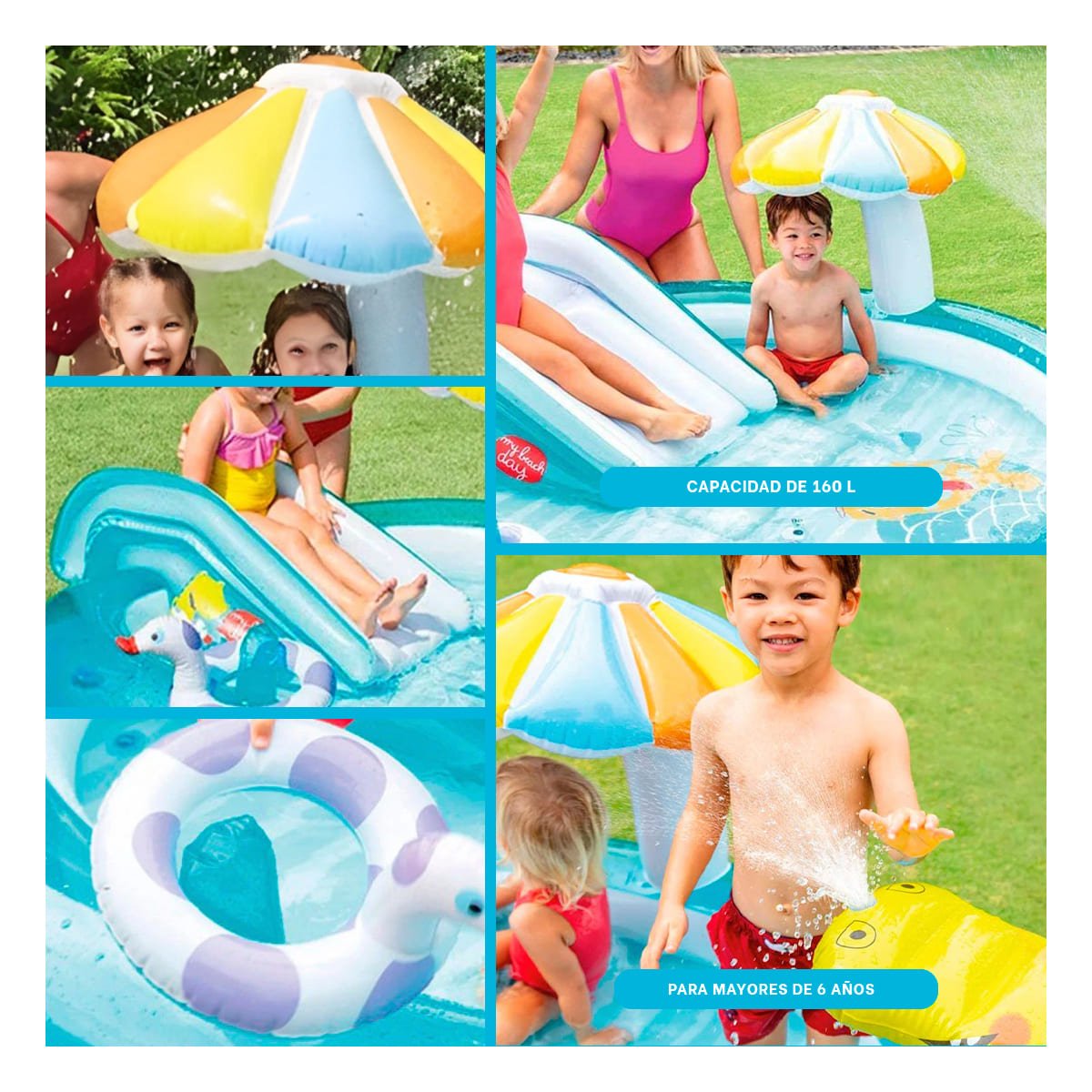 CENTRO INFANTIL INTEX 57165NP 57129NP 203X173X89 CM PISCINA PARA JUEGOS - 5