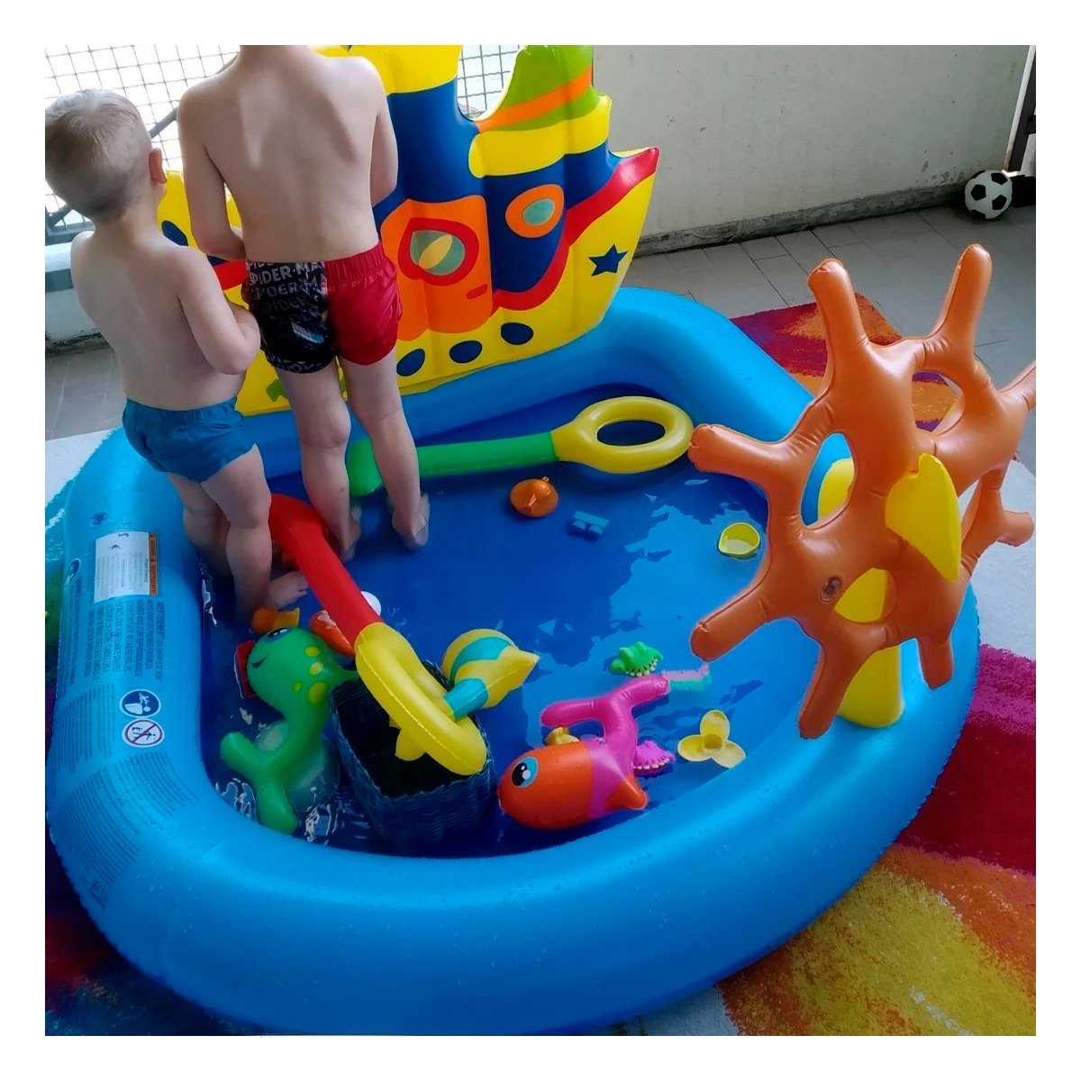DIVERSIÓN INFLABLE REMOLCADOR MOD. 52211 147X147 X 122 CM BESTWAY HOGAR SEGURO Y+PAPEL REGALO - 3