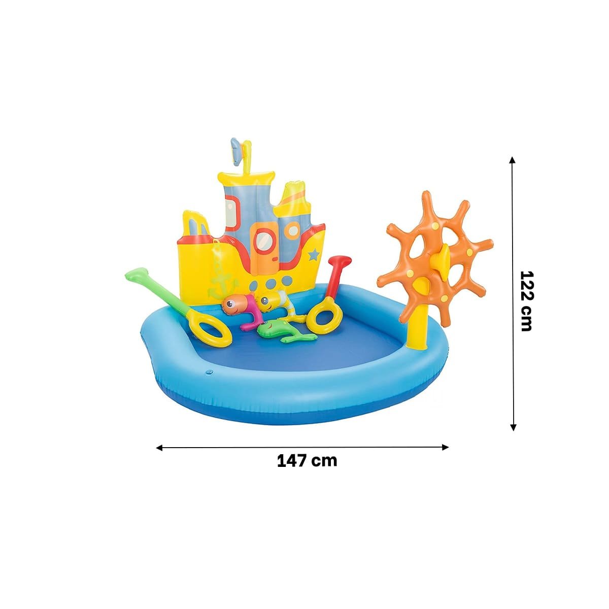 DIVERSIÓN INFLABLE REMOLCADOR MOD. 52211 147X147 X 122 CM BESTWAY HOGAR SEGURO Y+PAPEL REGALO - 4
