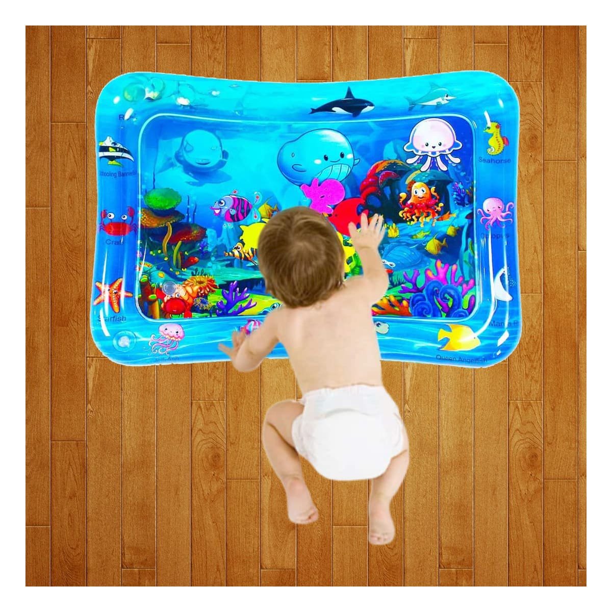 INFLABLE RYBIU DIVERTIDO DE AGUA PARA BEBES AZUL + PAPEL DE REGALO - 3