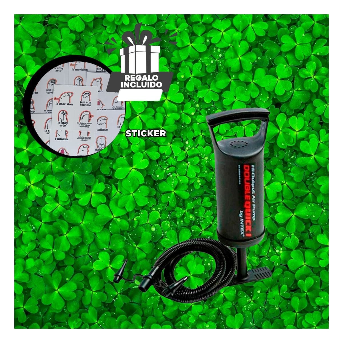 INFLADOR RYBIU 68612 FACIL USAR CON MANGUERA NEGRO + REGALO STICKERS - 1