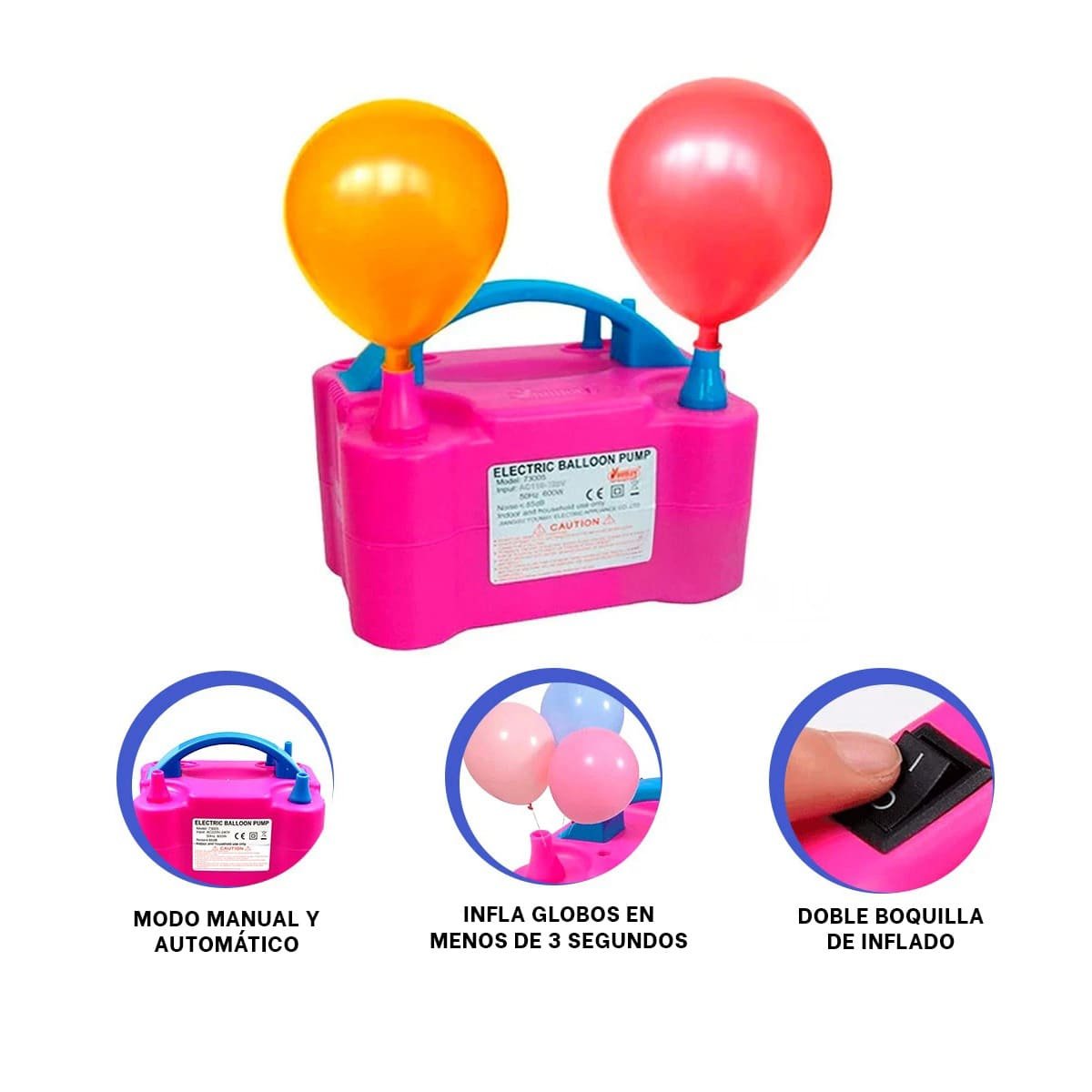 INFLADOR RYBIU VE31866 MANUAL GLOBOS FUNCIONAL FUCSIA - 3