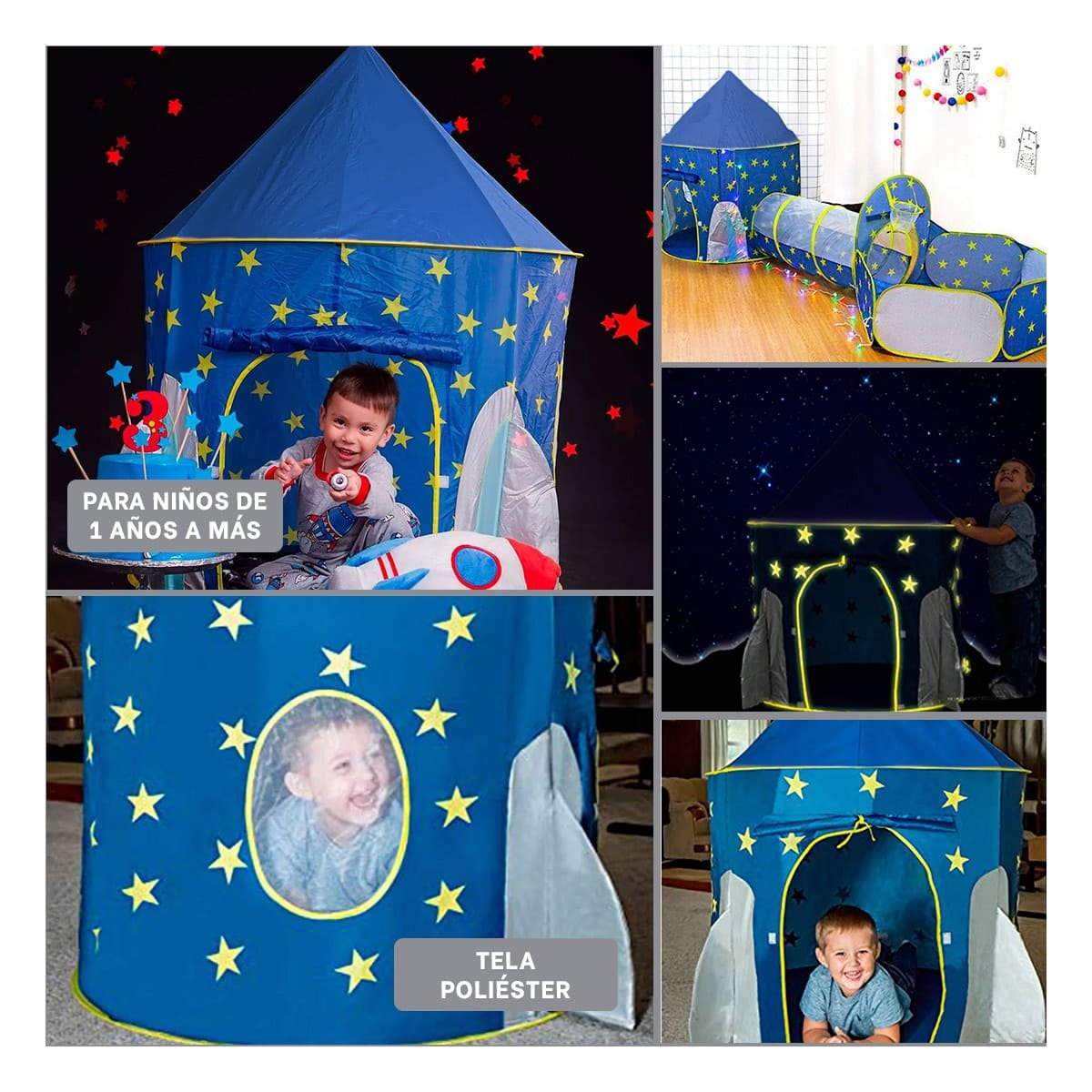 CARPA RYBIU MG-15214 JUEGO DE 3 PIEZAS INFANTIL EN COLOR AZUL - 5