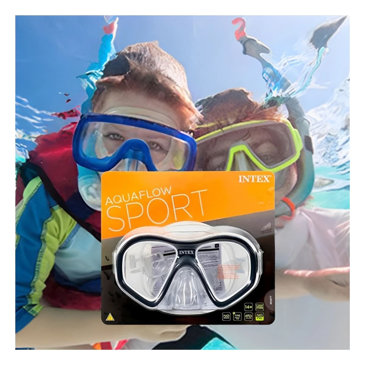 LENTES BUCEO RYBIU 55977 MENORES NEGRO + PAPEL REGALO - 2