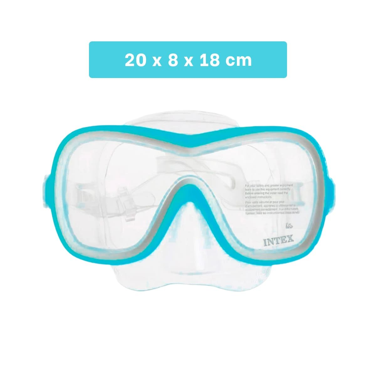 LENTES BUCEO RYBIU 55978 PRINCIPIANTES CELESTE - 4