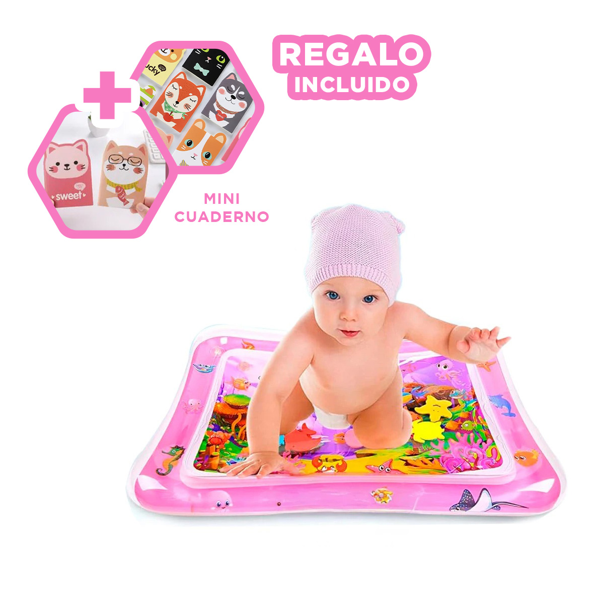 INFLABLE MULTIFUNCIONAL EN ROSADO Y+REGALO AGENDITA - 1