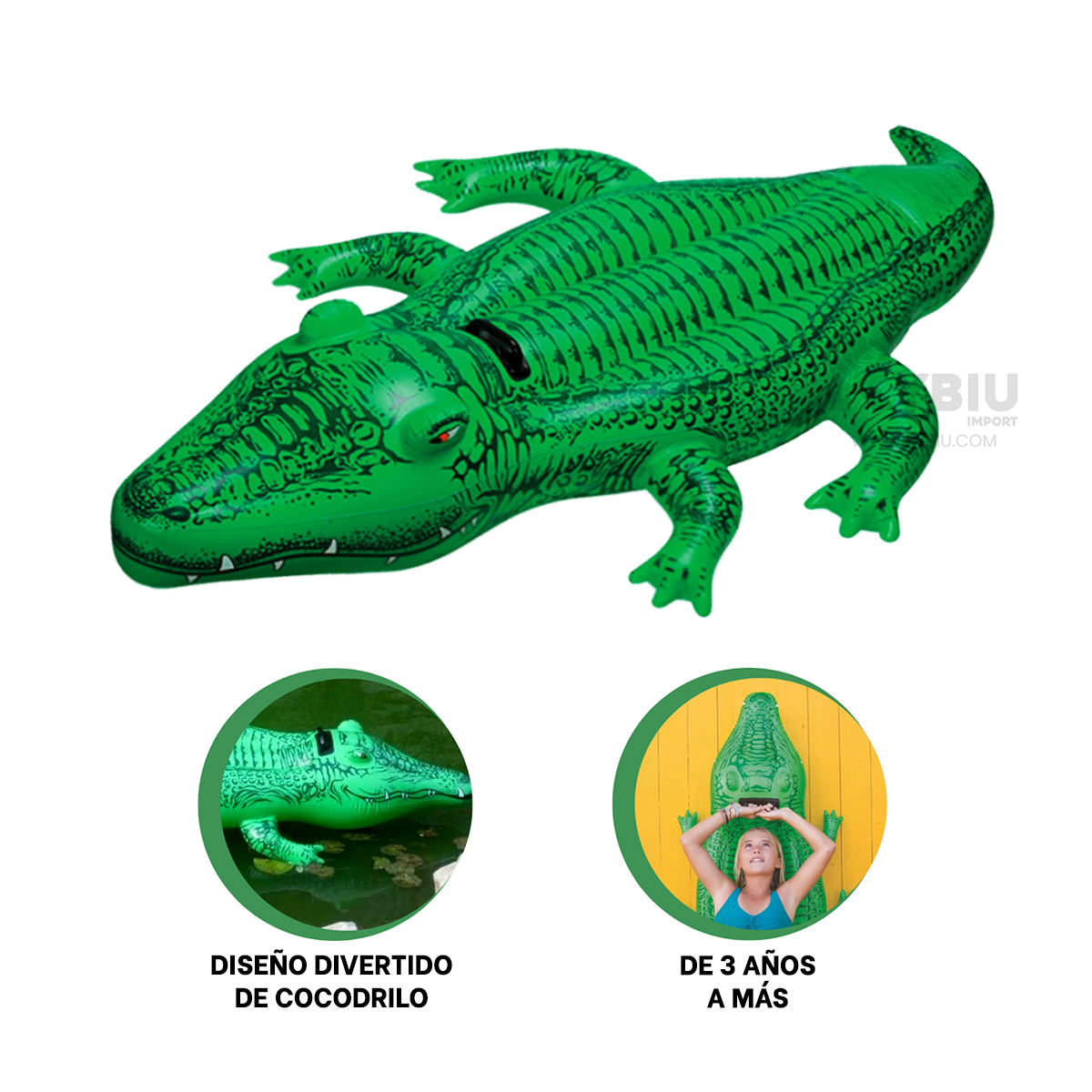 FLOTADOR RYBIU 58562NP VERDE COCODRILO + AGENDITA - 3
