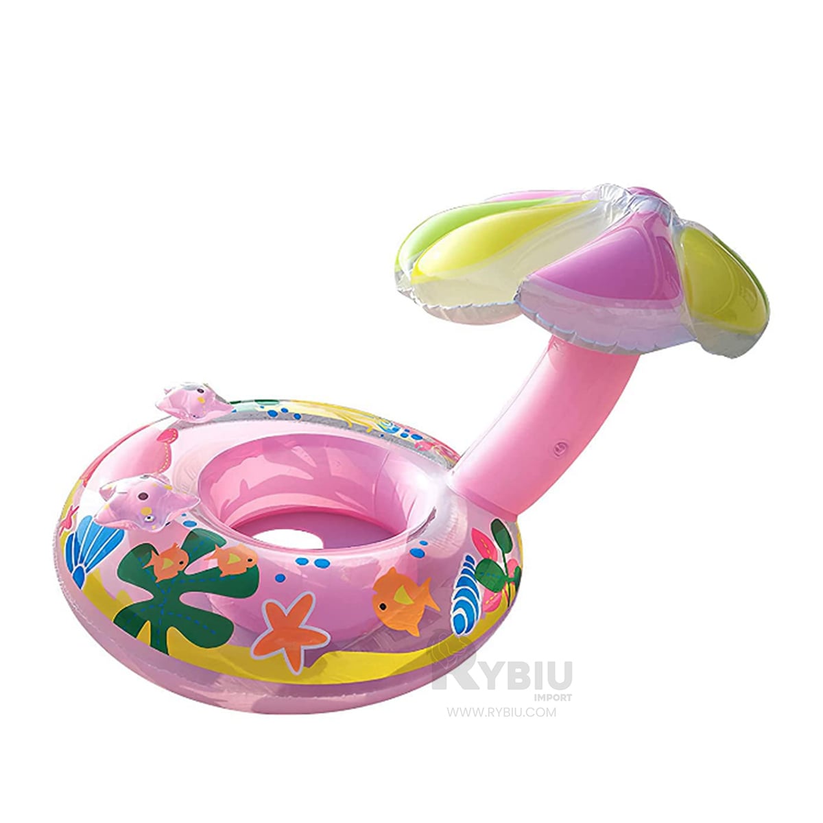 FLOTADOR LIVIANO UTIL DE FLOR COLOR ROSADO Y+REGALO AGENDITA - 2