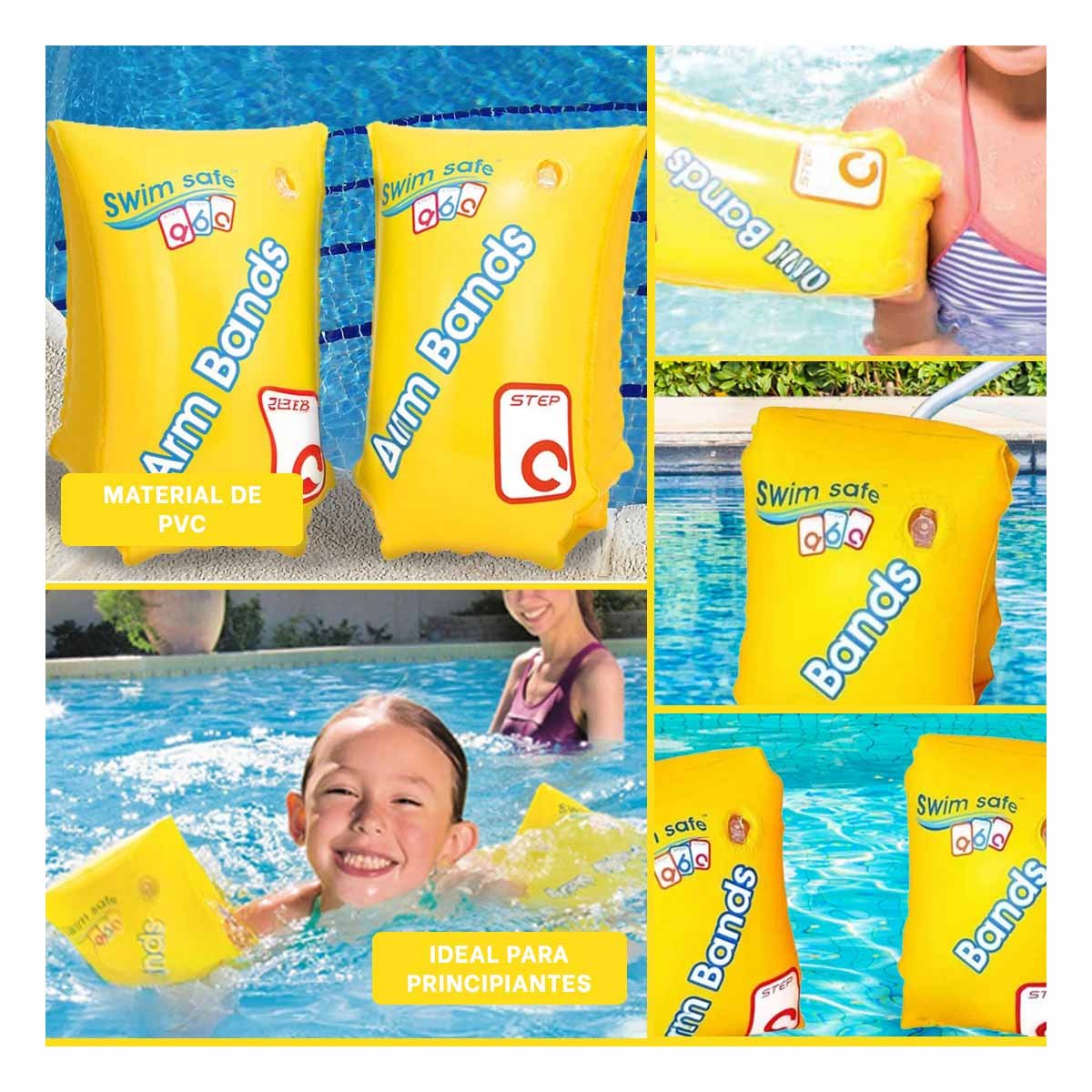 FLOTADOR ACUATICO DE BRAZO 30 X 15 CM RESISTENTE Y LIGERO PARA PISCINA - 5