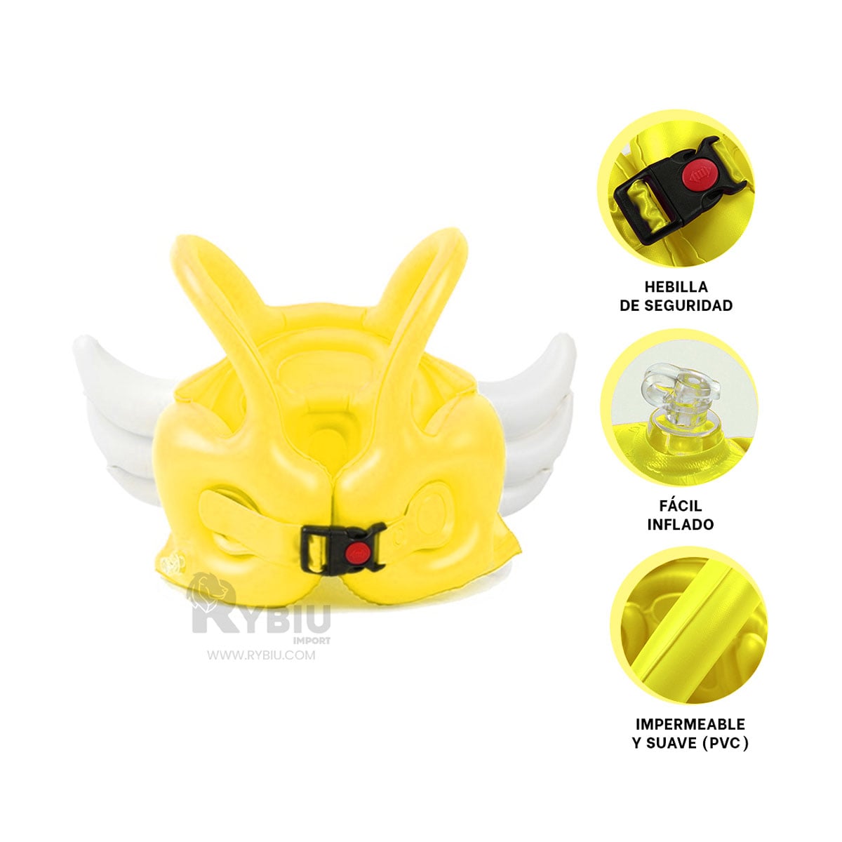 FLOTADOR RYBIU YYQ-E1001 AMARILLO + AGENDITA - 3