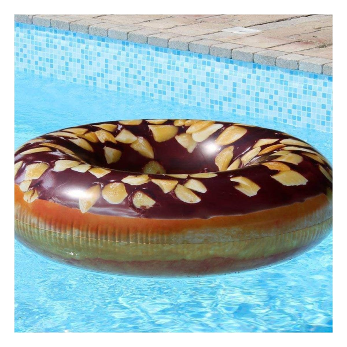 FLOTADOR ACUATICO DONAL CHOCOLATE 114 CM COMODO Y RESISTENTE PARA NIÑOS Y+REGALO STICKER - 5