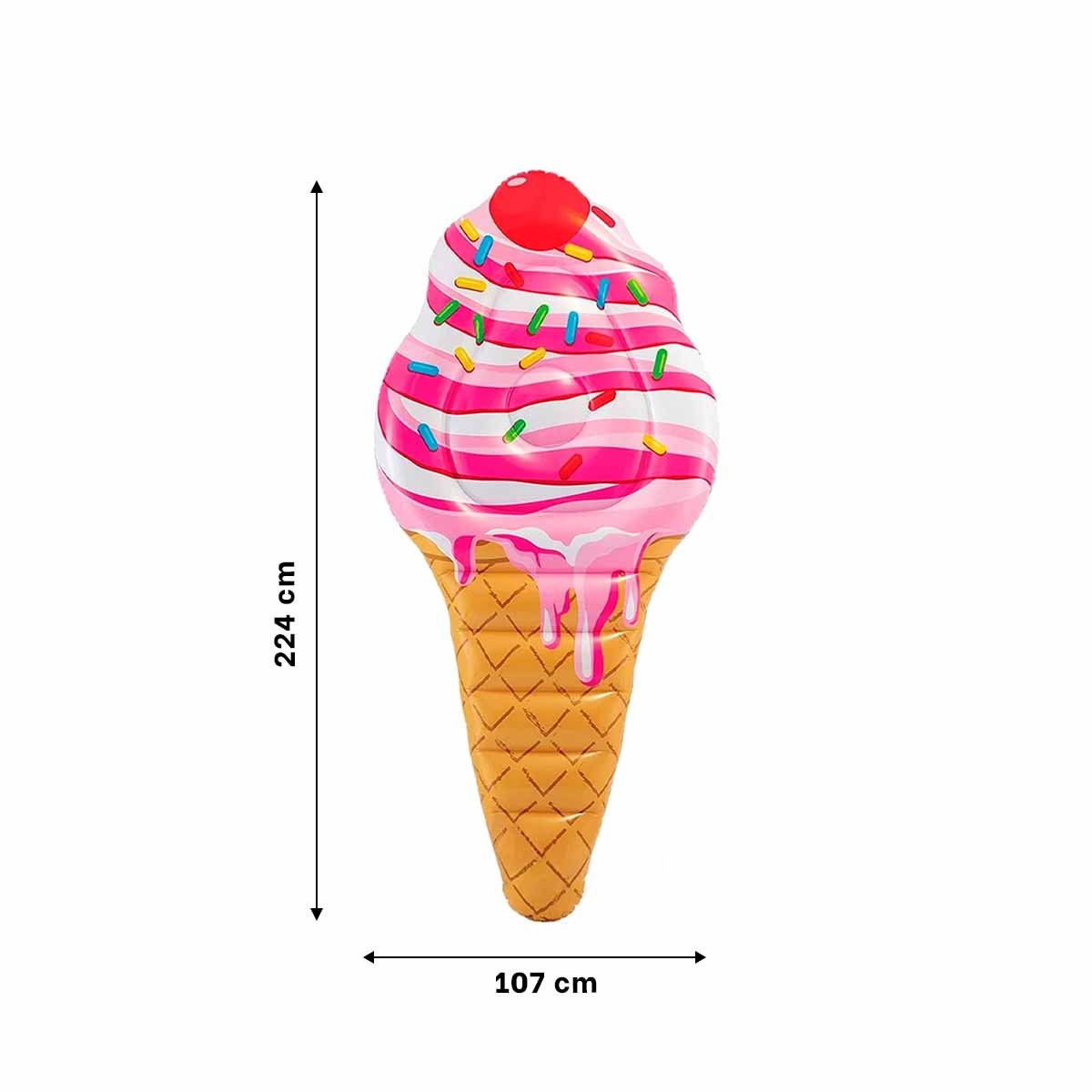 FLOTADOR EN FORMA DE HELADO 107 X 224 CM DIVERTIDO PARA PISCINA - 4