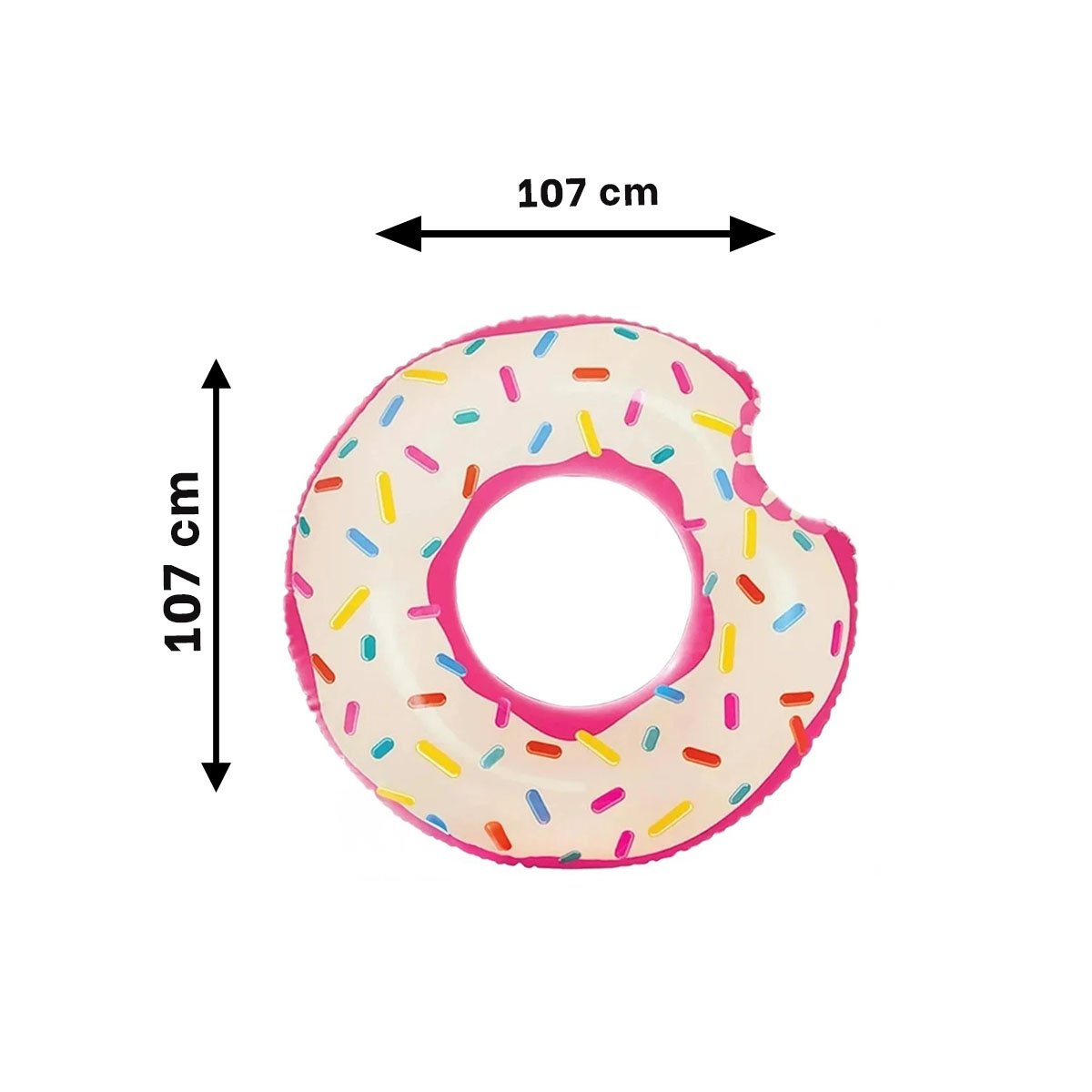 FLOTADOR INFLABLE DONAL PINK 107 CM COLORIDO PARA JUEGOS EN AGUA Y+PAPEL REGALO - 4