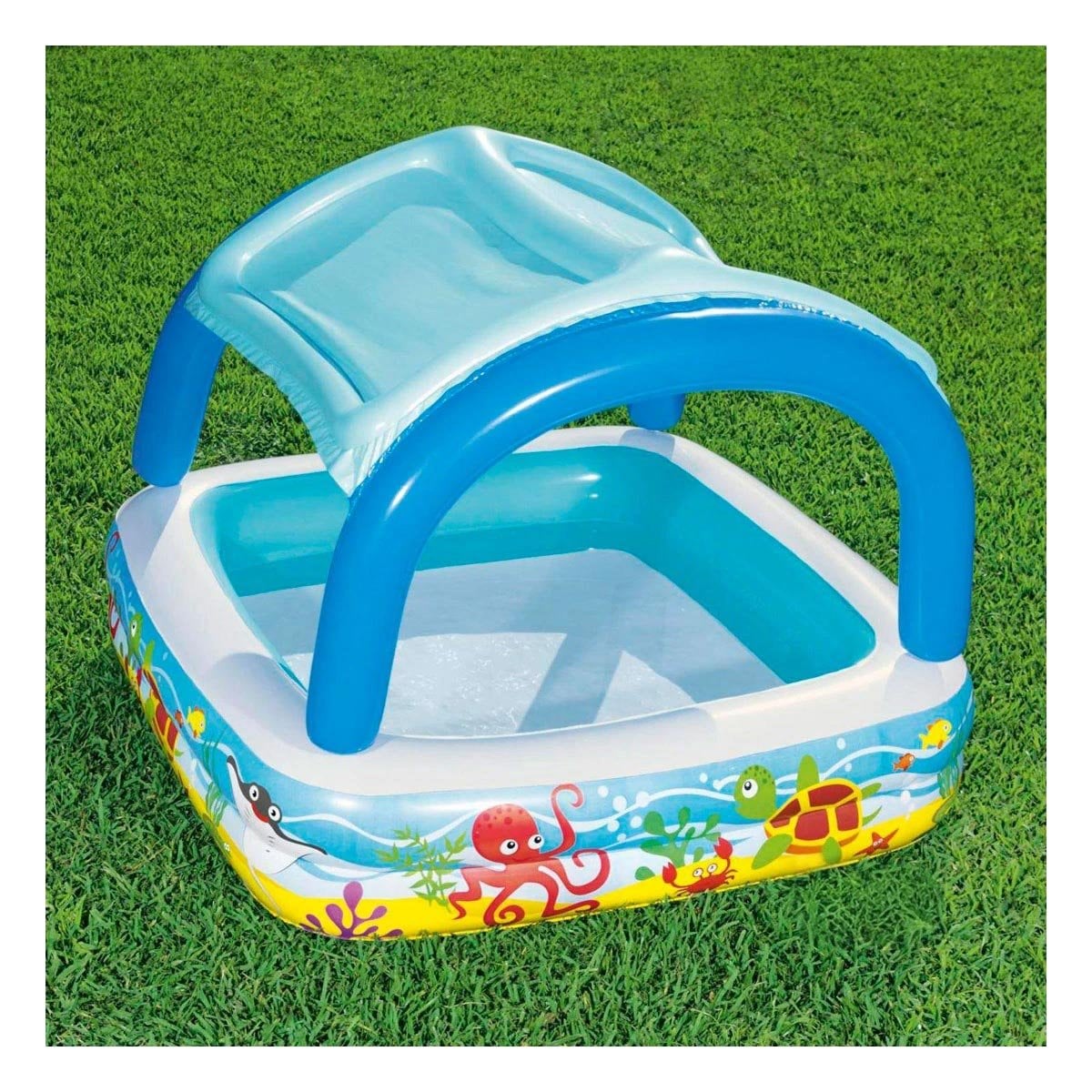 ALBERCA CANOPY 147 X 147 X 122 CM CON COBERTURA PARA VERANO AL AIRE LIBRE Y+REGALO STICKER - 2