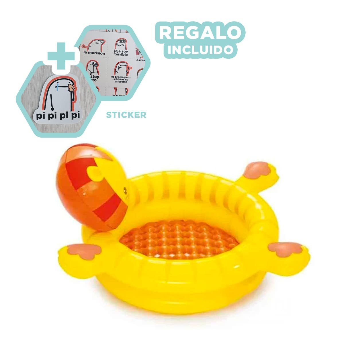 PILETA LEON 111X98X61,5 CM INFANTIL PARA JUEGOS DE AGUA Y+REGALO STICKER - 1