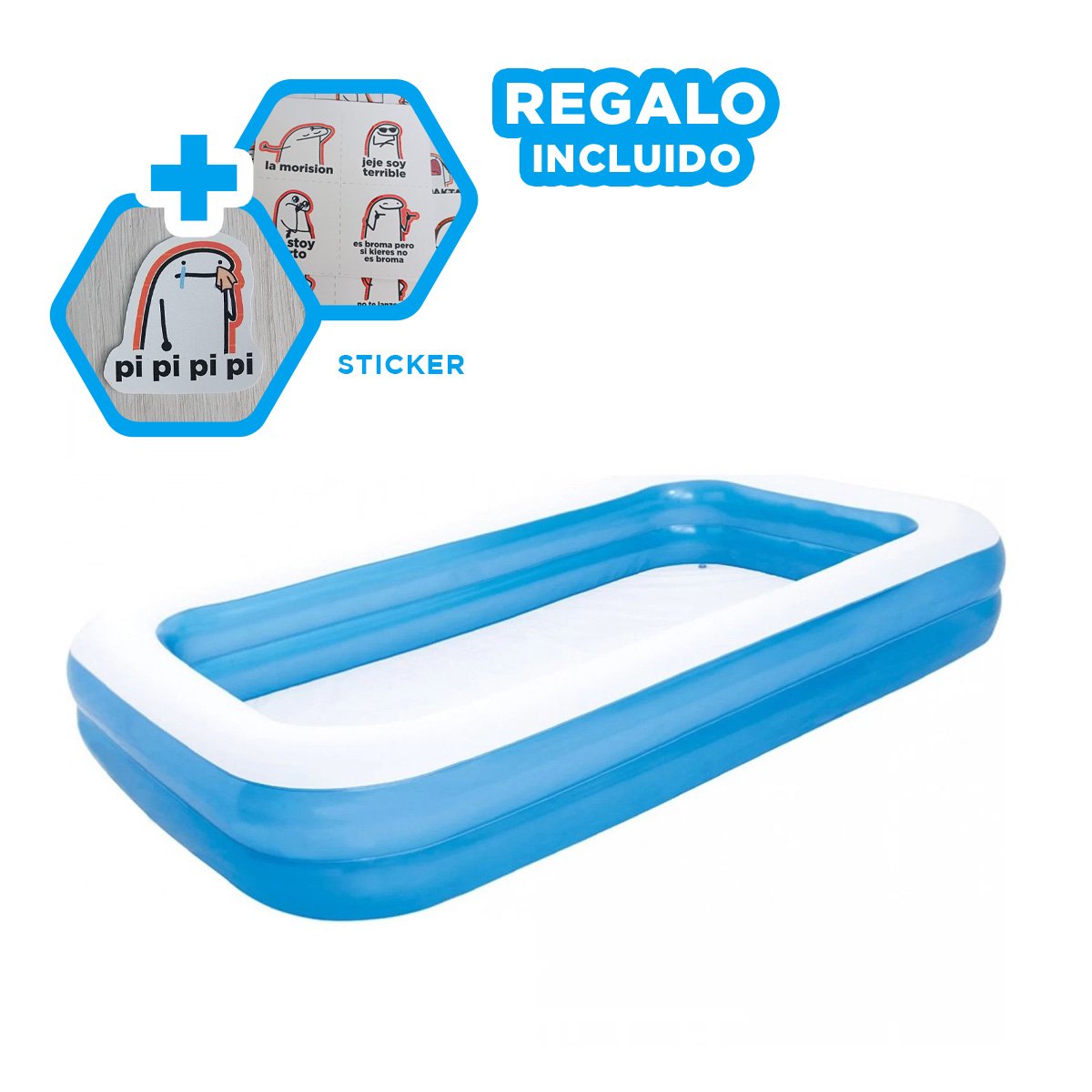 DIVERSION INFLABLE PARA PATIO Y JARDIN CON FORMATO AMPLIO Y USO FAMILIAR Y+REGALO STICKER - 1
