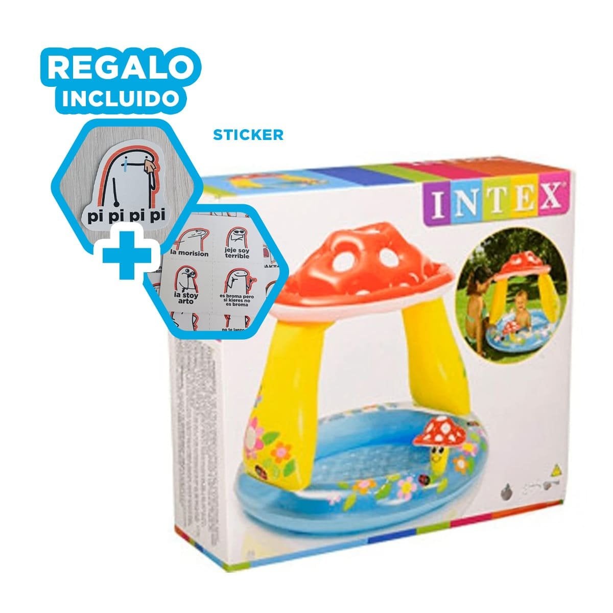 TERRAZA HONGUITO INFLABLE PARA CASA HOGAR Y JUEGOS DE AGUA EN VERANO Y+REGALO STICKER - 1