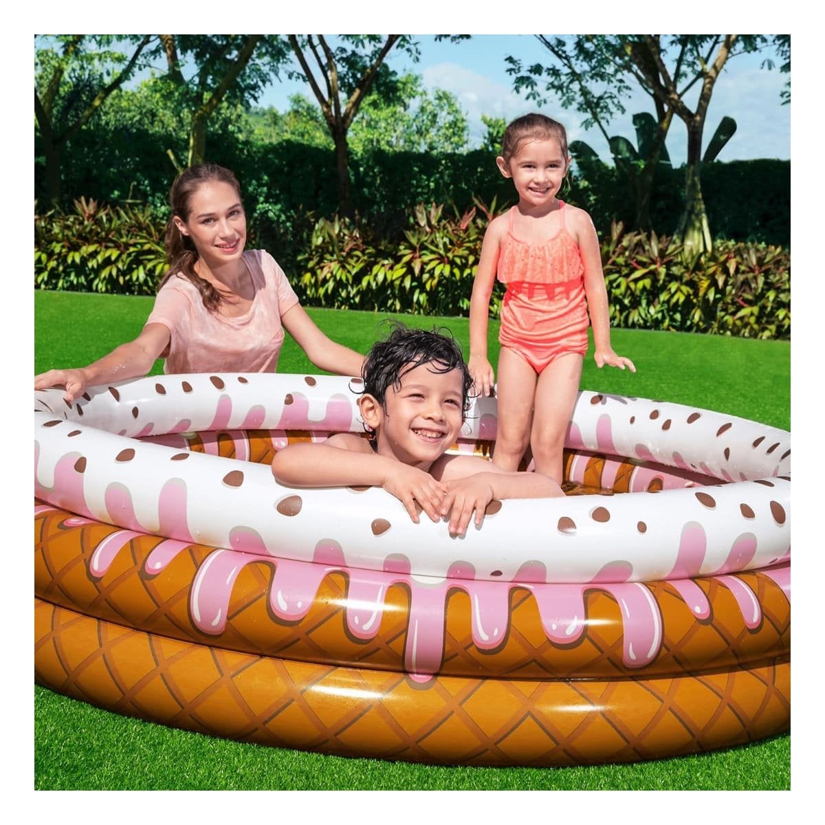 PILETA INFLABLE CON IMAGEN HELADO PARA VERANO EN CASA Y JARDIN Y+PAPEL REGALO - 5