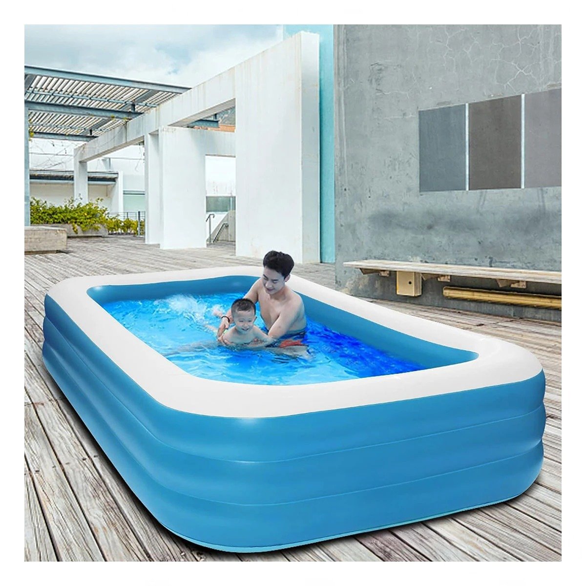 JUEGO ACUATICO INFLABLE FAMILIAR PARA JARDIN Y HOGAR CON DISENO AMPLIO Y+PAPEL REGALO - 3