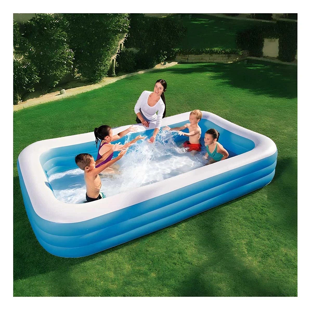 JUEGO ACUATICO INFLABLE FAMILIAR PARA JARDIN Y HOGAR CON DISENO AMPLIO Y+PAPEL REGALO - 5
