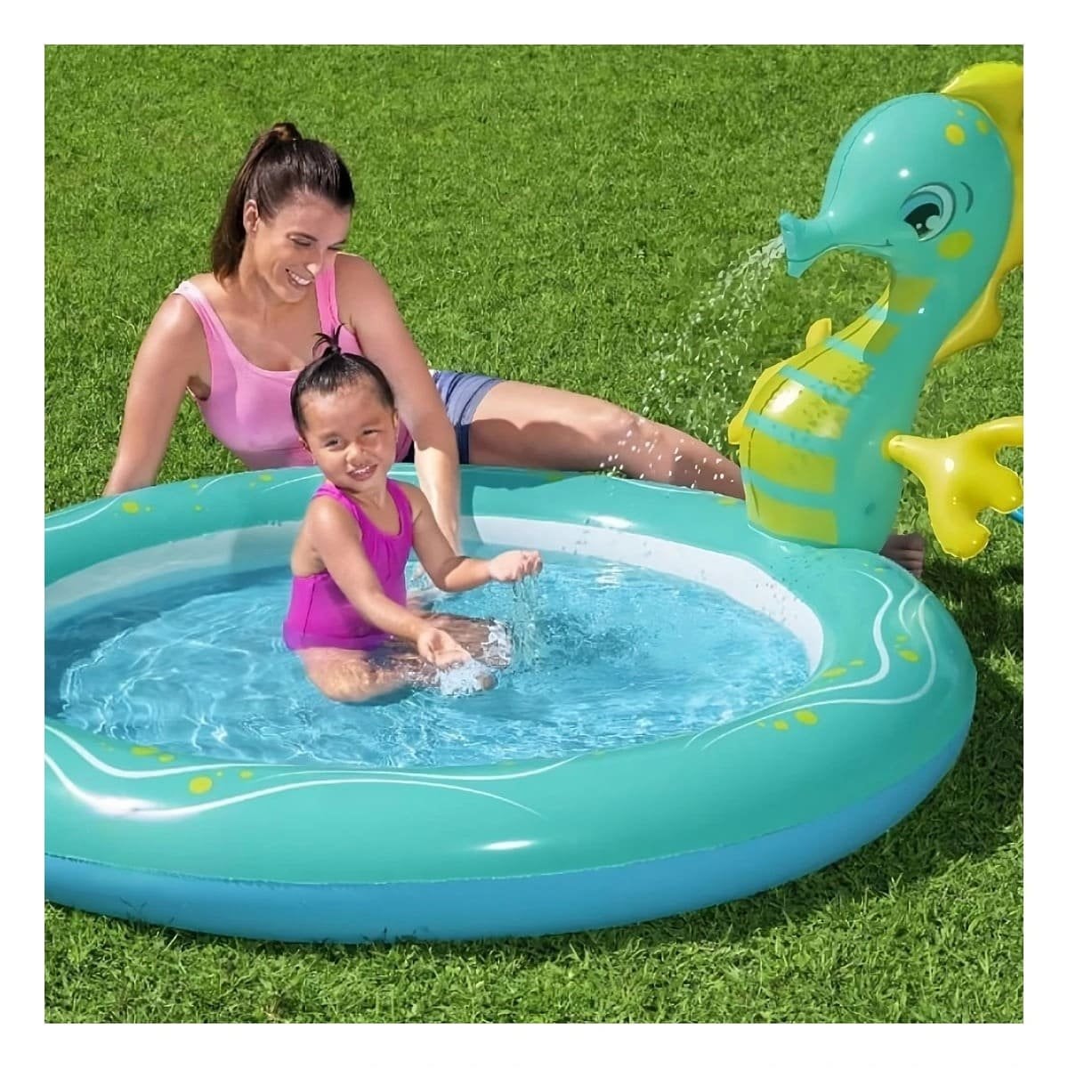 ALBERCA INFLABLE CABALLITO DE MAR PARA CASA Y JARDIN CON ESTILO MARINO - 2