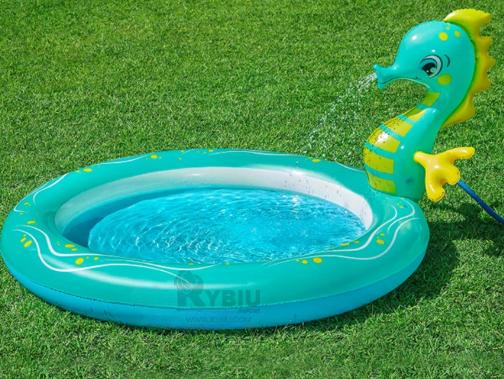 ALBERCA INFLABLE CABALLITO DE MAR PARA CASA Y JARDIN CON ESTILO MARINO - 6