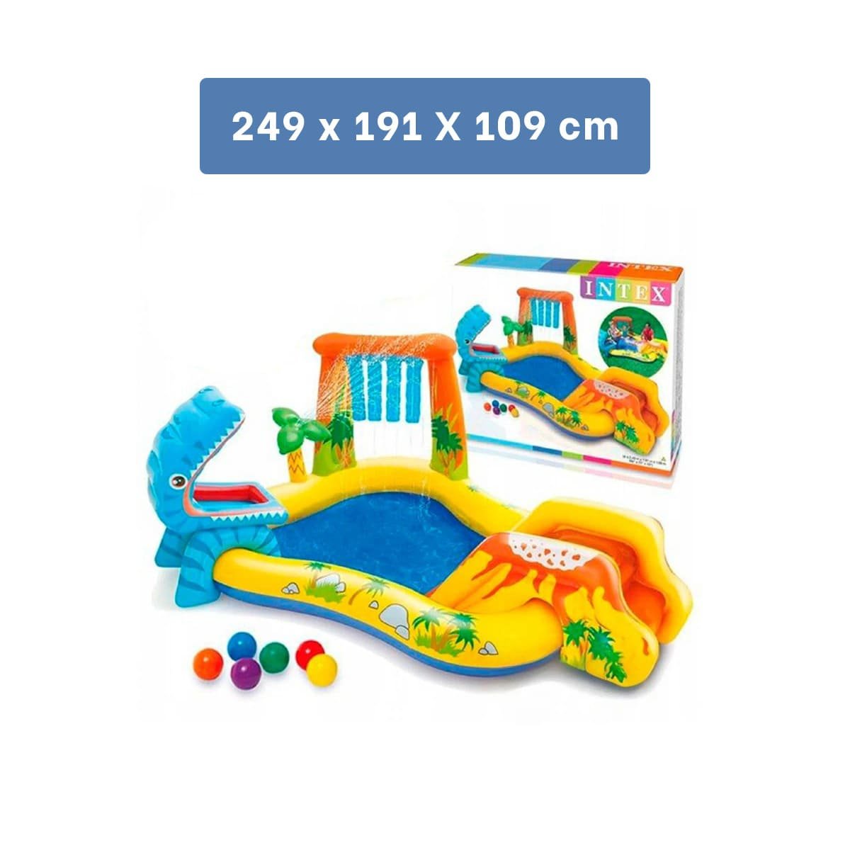 CENTRO INFANTIL INTEX 57444NP 249X191X109 CM DINOSAURIO PARA JUEGOS - 4