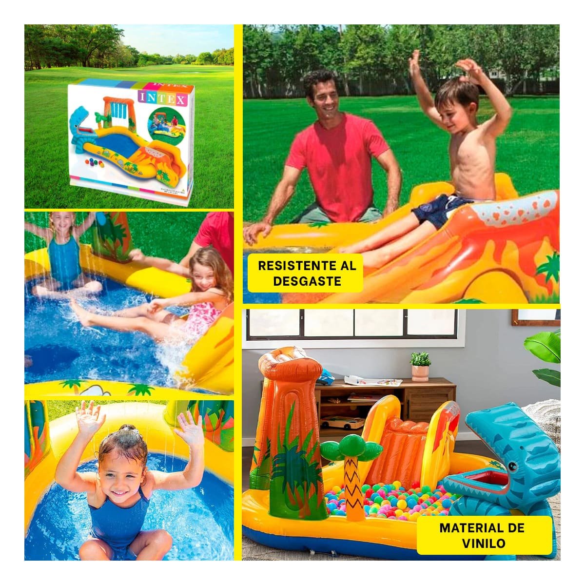 CENTRO INFANTIL INTEX 57444NP 249X191X109 CM DINOSAURIO PARA JUEGOS - 5