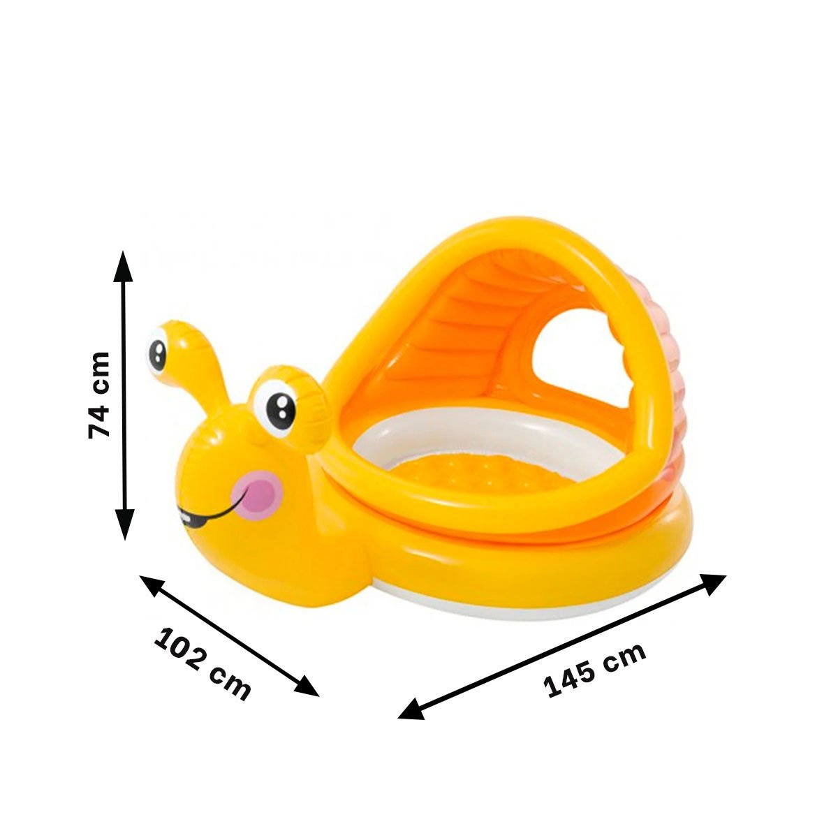 PILETA CARACOL 145 X 102 X 74 CM COLORIDA PARA ESPACIOS EXTERIORES Y+PAPEL REGALO - 4