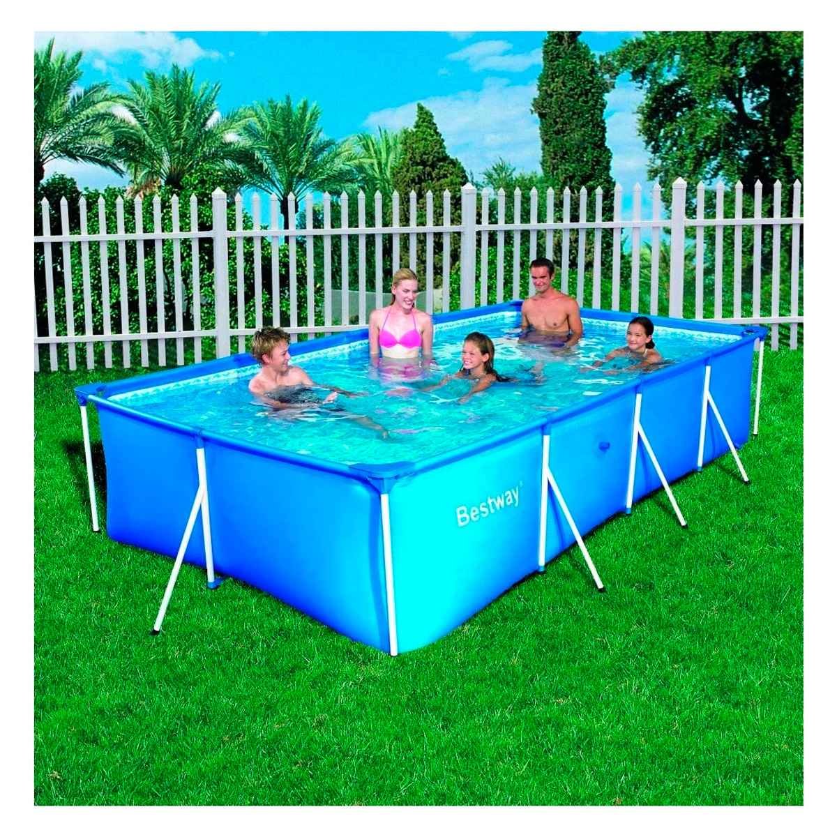 ALBERCA RECTANGULAR RESISTENTE 259X170X61CM PARA HOGAR Y+REGALO STICKER - 2