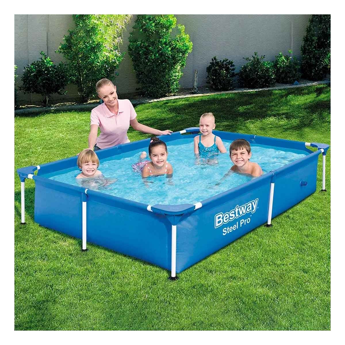 ALBERCA RECTANGULAR AMPLIA 259X170X61CM PARA CASA EXTERIOR Y+PAPEL REGALO - 2