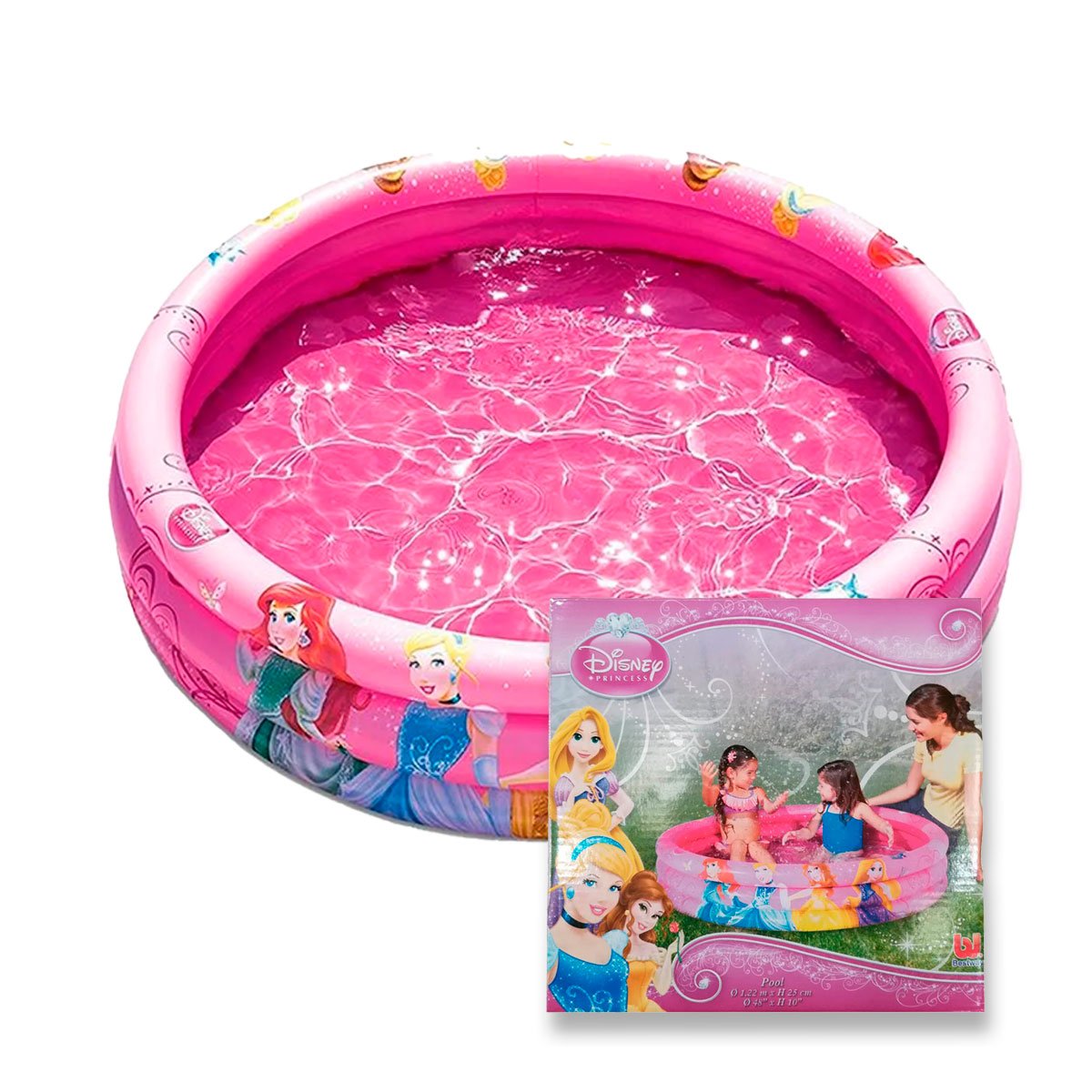 PISCINITA PRINCESA INFLABLE PARA CASA Y PATIO CON AGUA Y JUEGO - 3