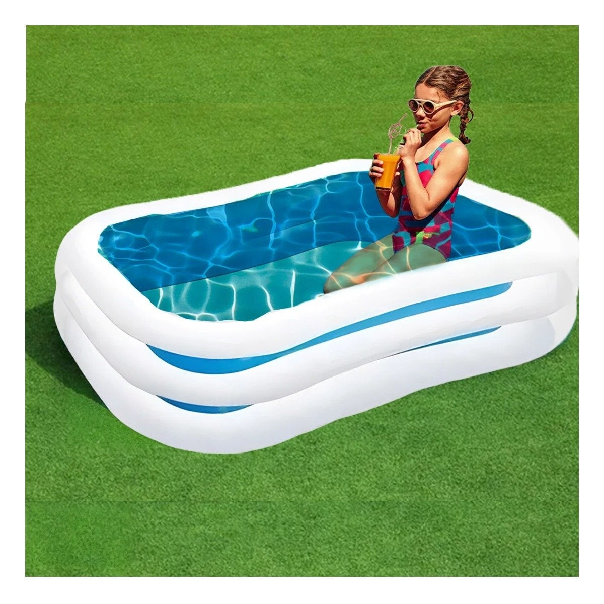 ESTANQUE INFLABLE PARA PATIO Y HOGAR CON DISENO AMPLIO Y USO FAMILIAR - 2