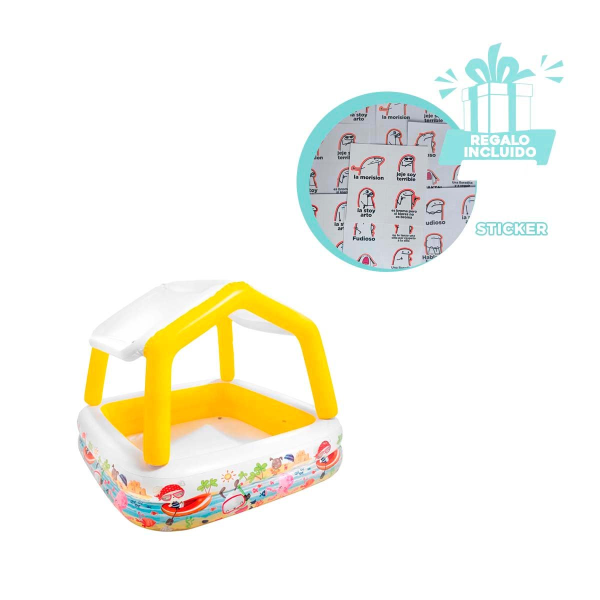OASIS INFLABLE CON TOLDO DESMONTABLE PARA PATIO CASA Y REFRESCO EN VERANO Y+REGALO STICKER - 1