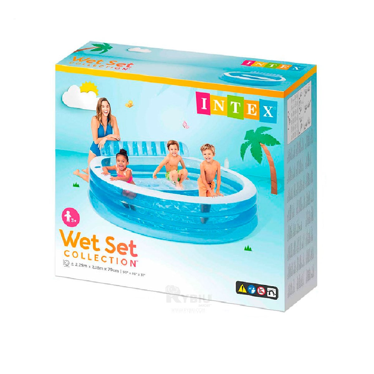 PISCINA PRACTICA PARA NIÑOS COLOR CELESTE Y+REGALO AGENDITA - 1