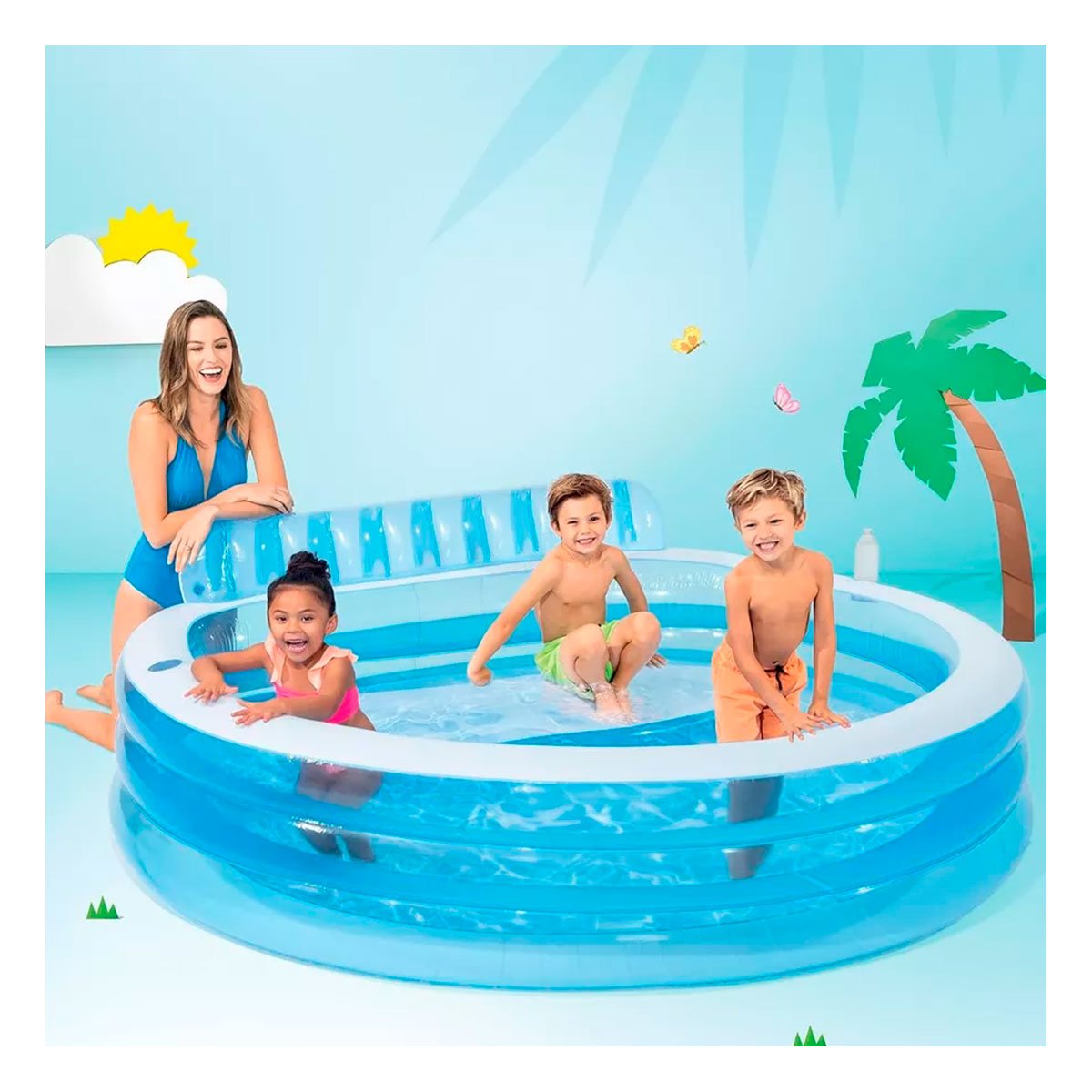 DISENO INFLABLE CON SILLON PARA HOGAR Y VERANO EN JARDIN EXTERIOR - 2