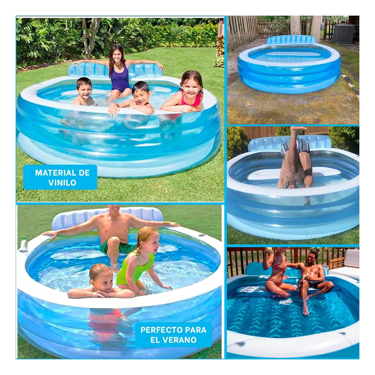 DISENO INFLABLE CON SILLON PARA HOGAR Y VERANO EN JARDIN EXTERIOR - 5