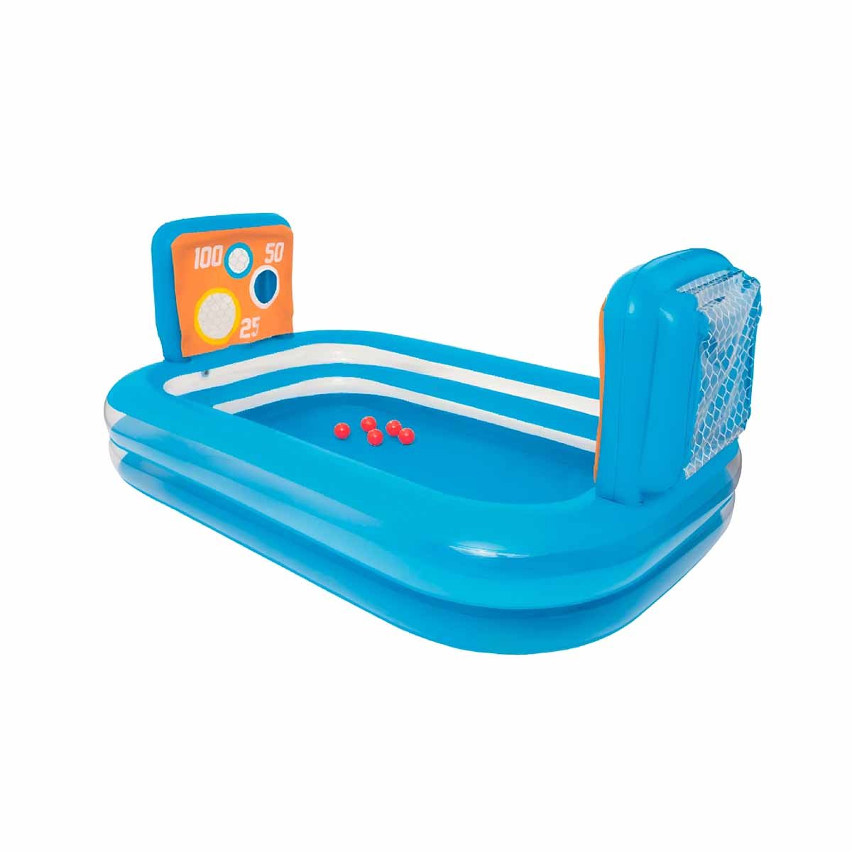 ALBERCA INFLABLE FAMILIAR PARA JARDIN CON DOS PORTERIAS Y DIVERSION DE VERANO Y+PAPEL REGALO - 1