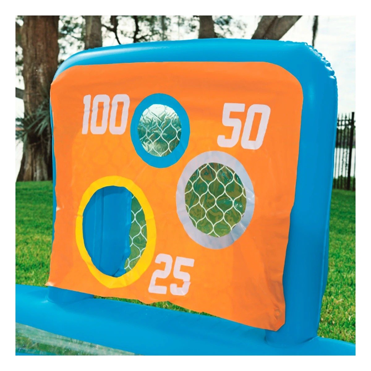 ALBERCA INFLABLE FAMILIAR PARA JARDIN CON DOS PORTERIAS Y DIVERSION DE VERANO Y+PAPEL REGALO - 3