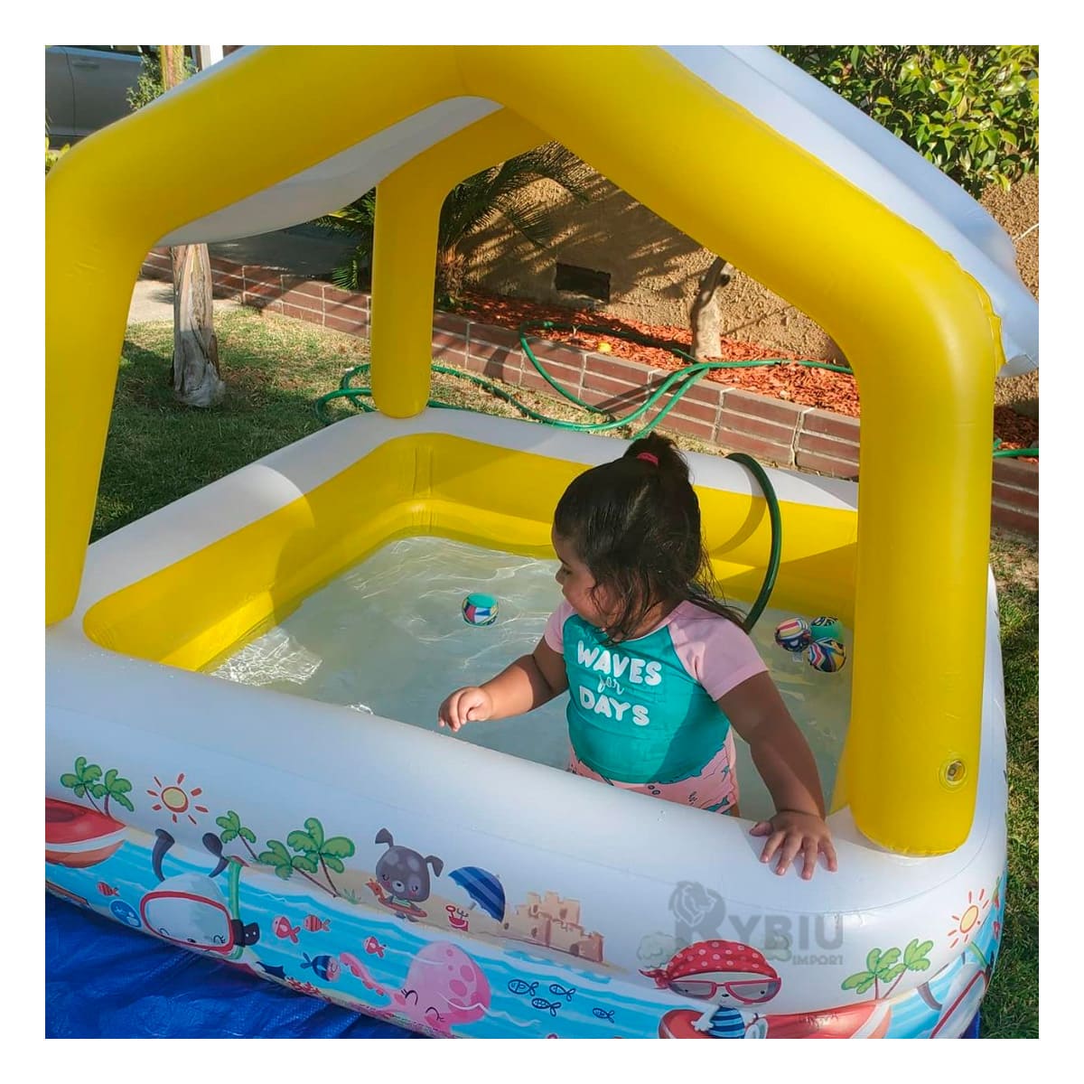 CENTRO DE AGUA INFLABLE CON TOLDO DESMONTABLE PARA CASA PATIO Y RECREACION - 6