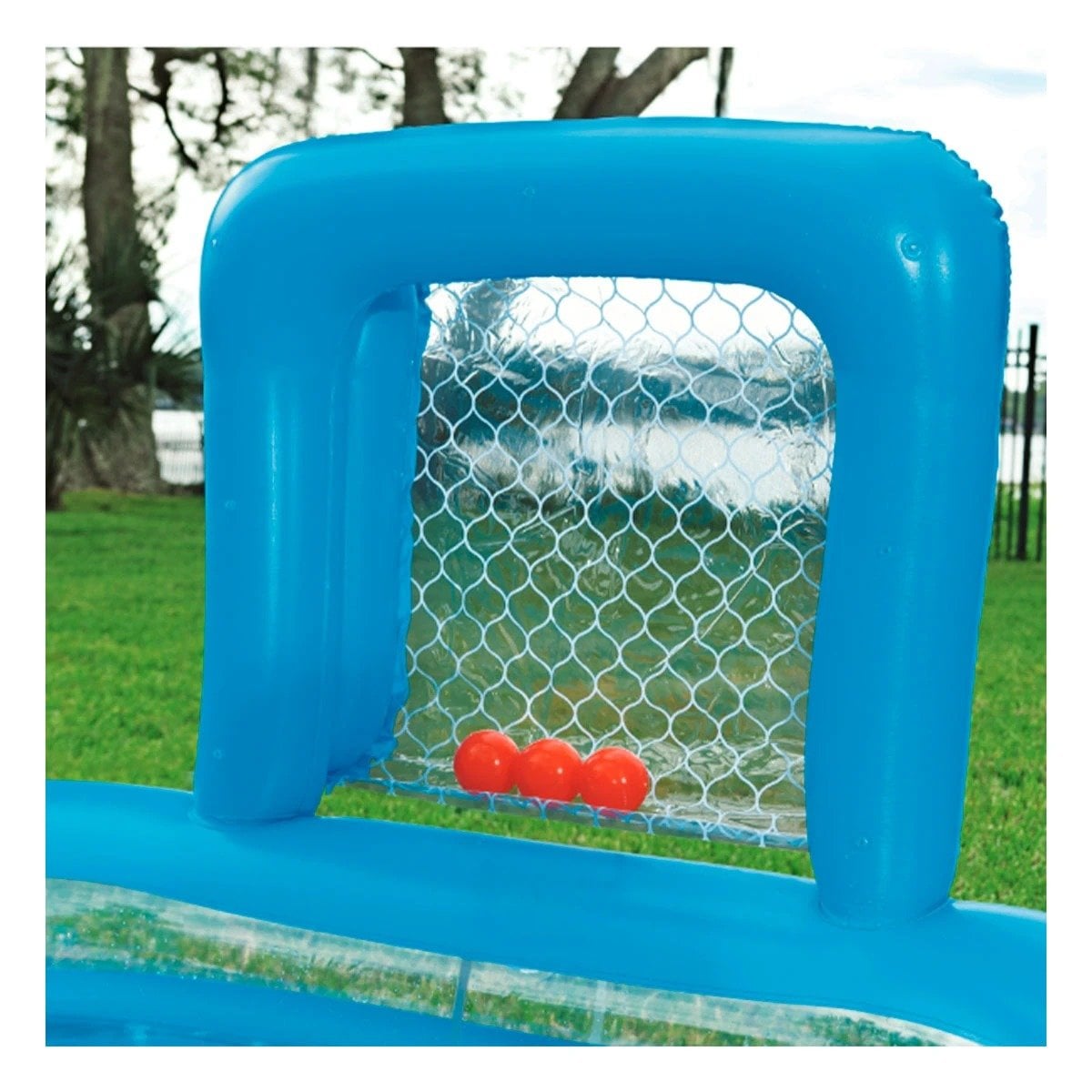 PILETA INFLABLE FAMILIAR PARA HOGAR CON DOS PORTERIAS Y JUEGO ACUATICO Y+REGALO STICKER - 2