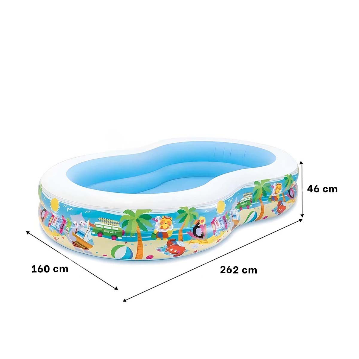 ALTERNATIVA INFLABLE FAMILIAR PARA HOGAR Y JARDIN CON AREA COMODA PARA VERANO Y+PAPEL REGALO - 4