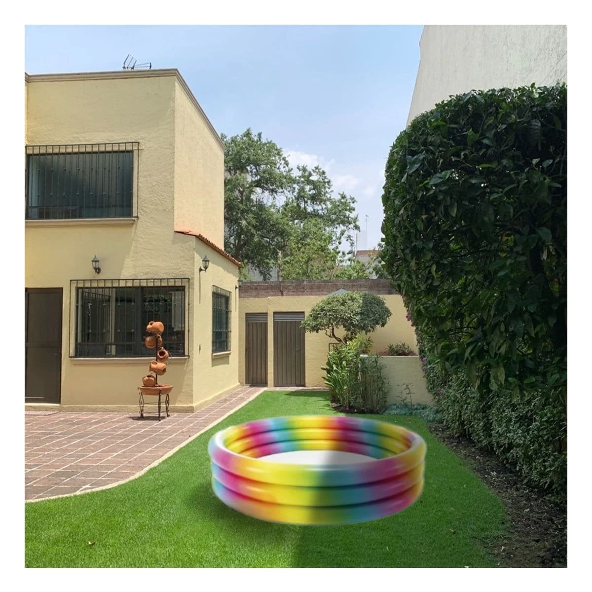 PILETA DE COLORES 147 X 33 CM INFLABLE PARA PATIO Y ESPACIOS DEL HOGAR Y+PAPEL REGALO - 3