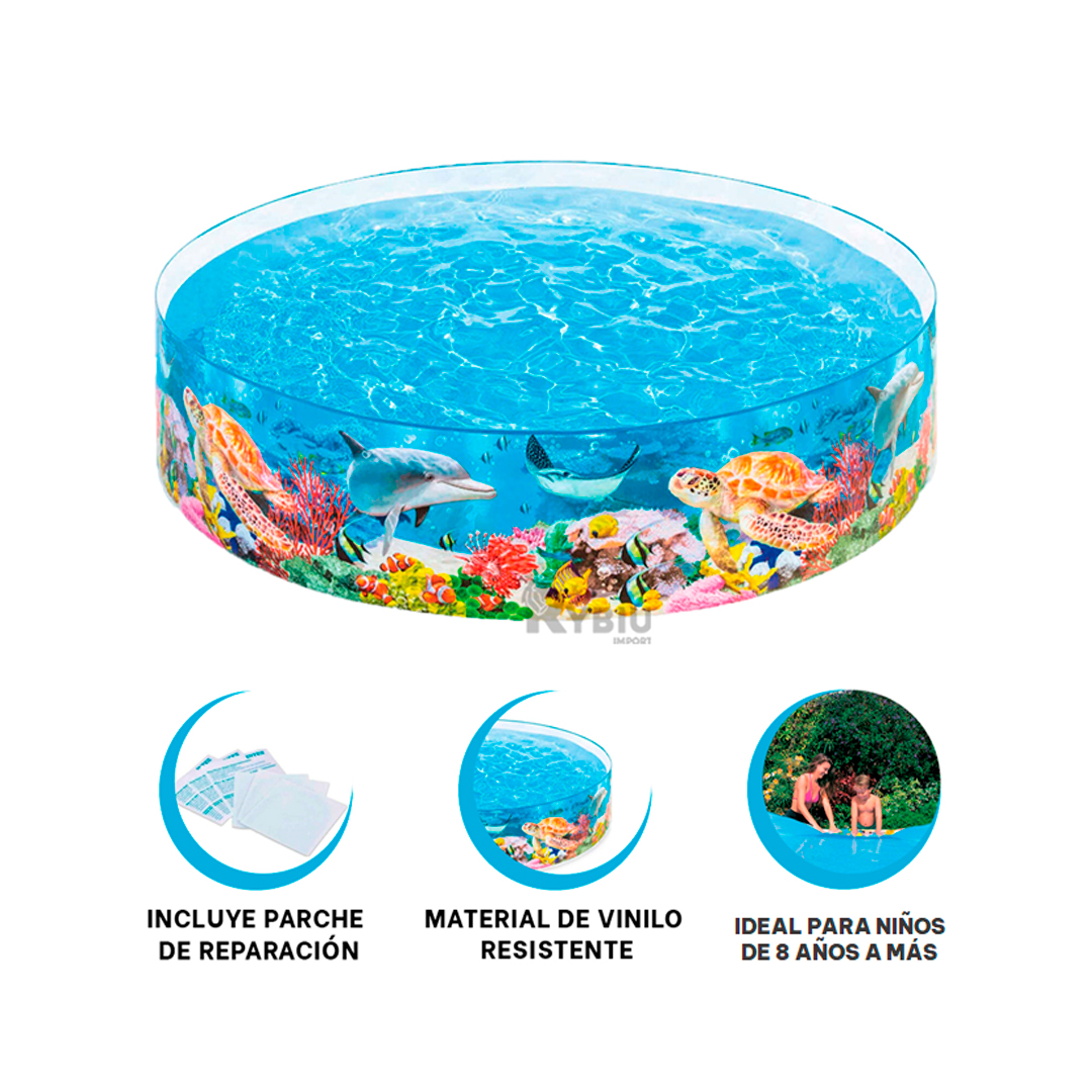 PISCINA DE FACIL USO FORMA DE DELFIN Y+REGALO AGENDITA - 3