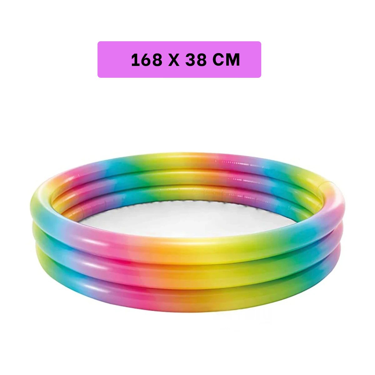 PISCINA MULTICOLOR 168 X 38 CM PARA DIVERSION Y JUEGOS AL AIRE LIBRE - 4