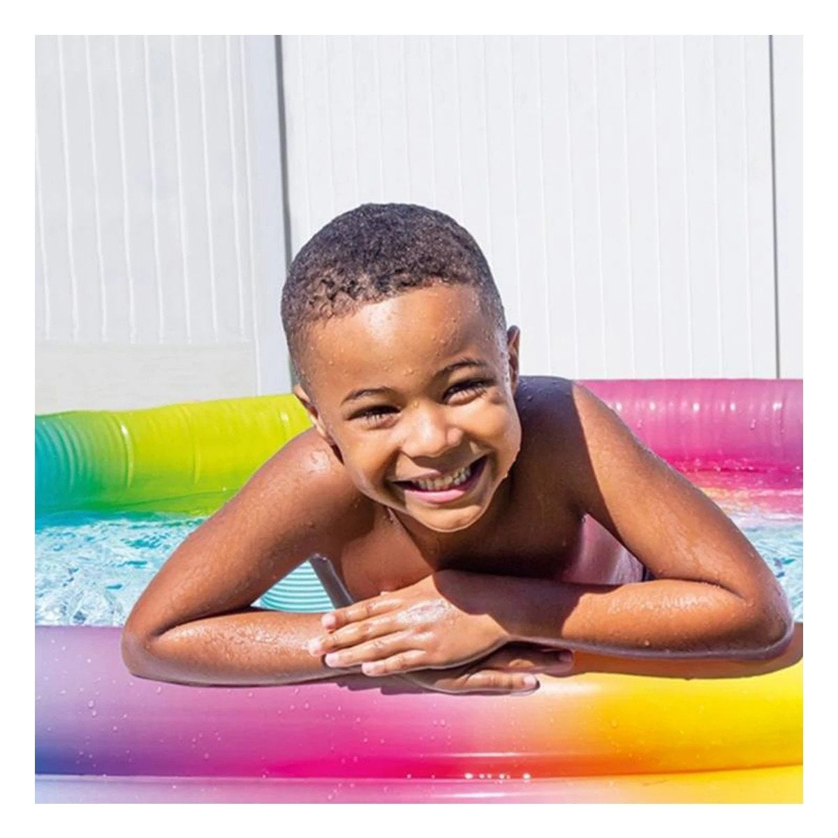 PILETA DE COLORES 147 X 33 CM INFLABLE PARA USO FAMILIAR EN VERANO - 1